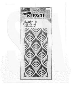 Tim Holtz Layering Stencil 4 1/8" x 8 1/2" Deco Feather