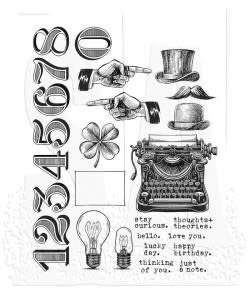 Tim Holtz Cling Stamp Curiosity Shop