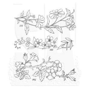 Tim Holtz Cling Stamp Embroidery
