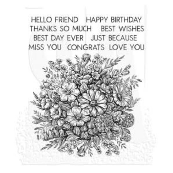 Tim Holtz Tim Holtz Cling Stamp met Stamp Block Floristry