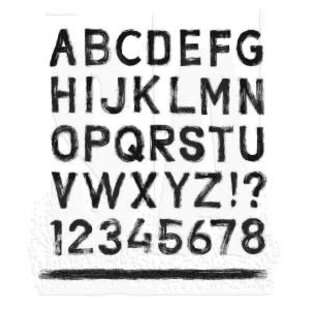 Tim Holtz Cling Stamp Sign Painter