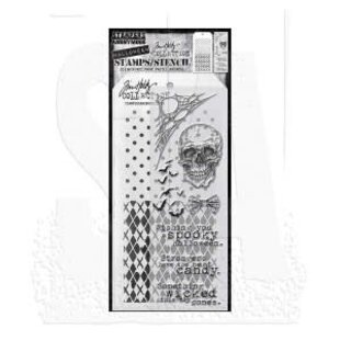 Tim Holtz Mixed Media Stamps & Stencil Set 28