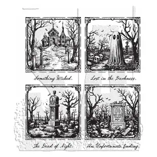 Tim Holtz Cling Stamp Framed Frights