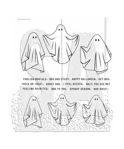 Tim Holtz Cling Stamp Spooky Spirits