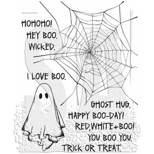 Tim Holtz Cling Stamp Boo Crazy