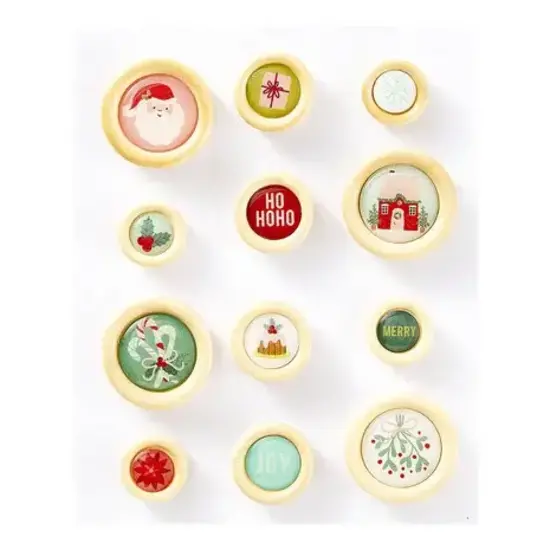 Rosie's Studio Spellbinders Oh Joyful Day Button Embellishments 12pc