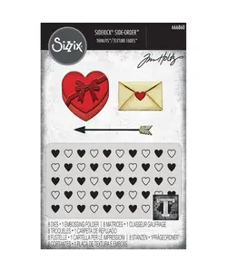 Sizzix Tim Holtz Embossing Folder en Thinlits Die Set Love Notes 9pcs