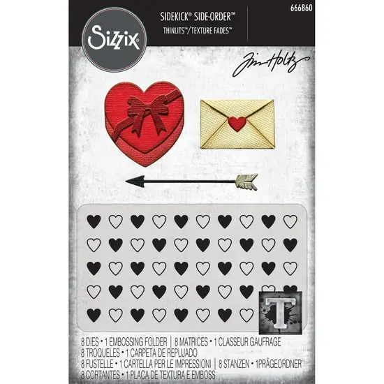 Sizzix Sizzix Tim Holtz Embossing Folder en Thinlits Die Set Love Notes 9pcs