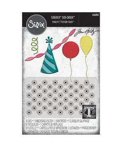 Sizzix Tim Holtz Embossing Folder en Thinlits Die Set Celebrate 9pcs