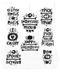 Tim Holtz Cling Stamp Halloween Whatnots