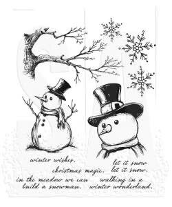 Tim Holtz Cling Stamp Mr. Frostie
