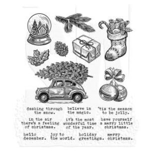 Tim Holtz Cling Stamp Home for Christmas