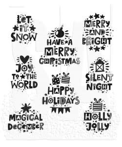 Tim Holtz Cling Stamp Holiday Whatnots