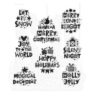 Tim Holtz Cling Stamp Holiday Whatnots