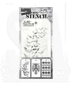 Tim Holtz Mini Layering Stencil 3 1/8" x 6 1/4" Set 61 3/Pkg