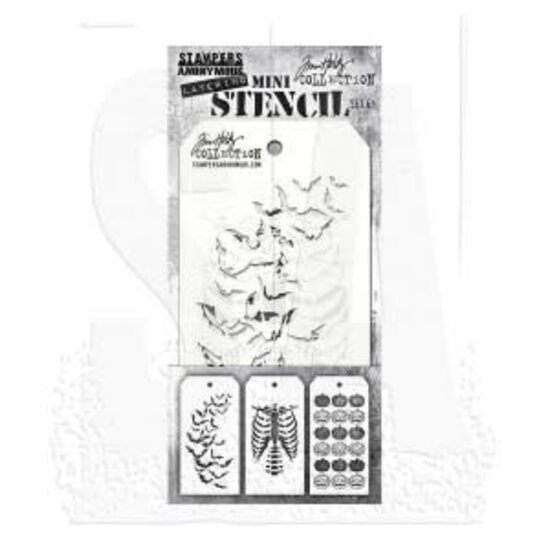 Tim Holtz Tim Holtz Mini Layering Stencil 3 1/8" x 6 1/4" Set 61 3/Pkg