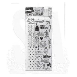 Tim Holtz Mixed Media Stamps & Stencil Set 36