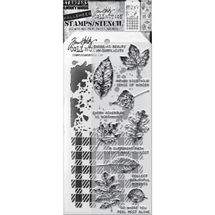 Tim Holtz Mixed Media Stamps & Stencil Set 50