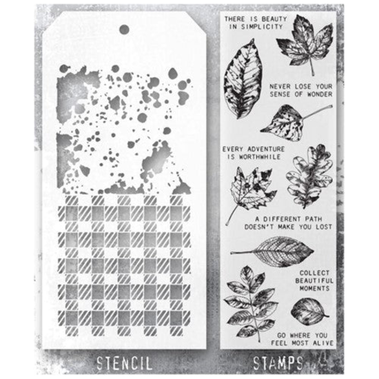 Tim Holtz Tim Holtz Mixed Media Stamps & Stencil Set 50