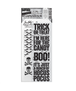 Tim Holtz Mixed Media Stamps & Stencil Set 46