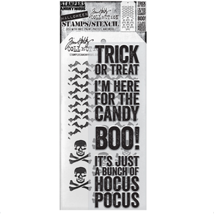 Tim Holtz Mixed Media Stamps & Stencil Set 46