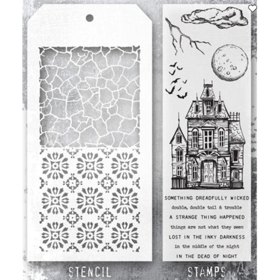 Tim Holtz Tim Holtz Mixed Media Stamps & Stencil Set 49