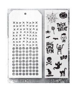 Tim Holtz Mixed Media Stamps & Stencil Set 47