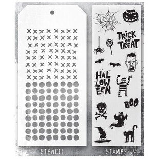Tim Holtz Mixed Media Stamps & Stencil Set 47