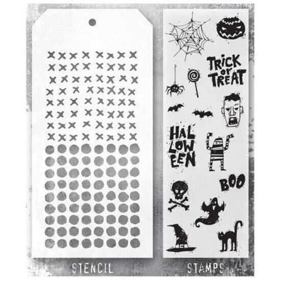 Tim Holtz Tim Holtz Mixed Media Stamps & Stencil Set 47