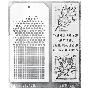 Tim Holtz Mixed Media Stamps & Stencil Set 51