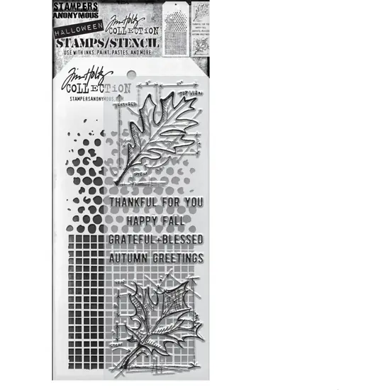 Tim Holtz Tim Holtz Mixed Media Stamps & Stencil Set 51