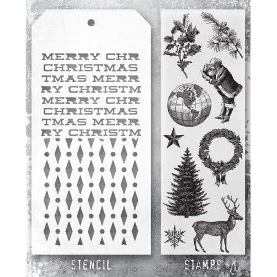 Tim Holtz Tim Holtz Mixed Media Stamps & Stencil Set 52
