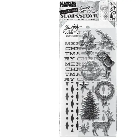 Tim Holtz Tim Holtz Mixed Media Stamps & Stencil Set 52