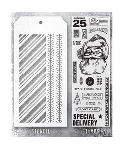 Tim Holtz Mixed Media Stamps & Stencil Set 54