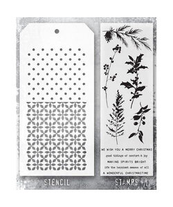 Tim Holtz Mixed Media Stamps & Stencil Set 55