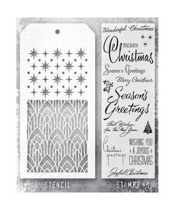 Tim Holtz Mixed Media Stamps & Stencil Set 56