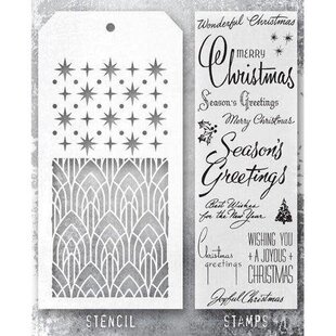 Tim Holtz Mixed Media Stamps & Stencil Set 56