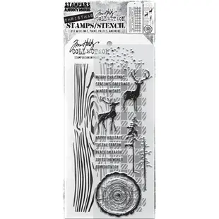 Tim Holtz Mixed Media Stamps & Stencil Set 57
