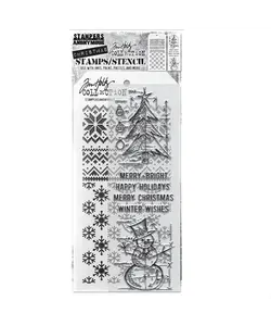 Tim Holtz Mixed Media Stamps & Stencil Set 58