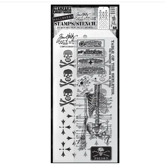 Tim Holtz Tim Holtz Mixed Media Stamps & Stencil Set 29