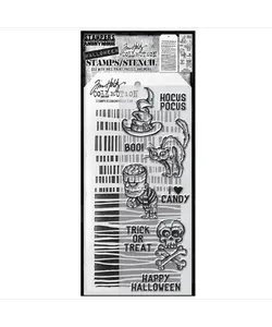 Tim Holtz Mixed Media Stamps & Stencil Set 30
