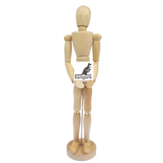 Kangaro K-830302 Houten Tekenpop 30 cm in koker