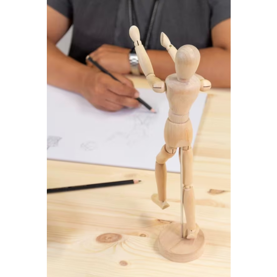 Kangaro K-830302 Houten Tekenpop 30 cm in koker