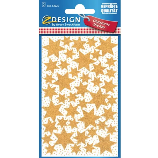 Z-Design Stickers Christmas gouden sterren, 2 vel