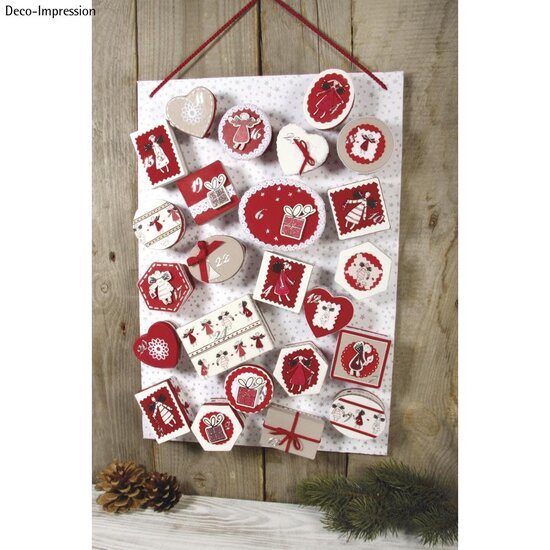 CREA Papiermache Adventskalender set