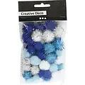 Creotime Pompons Blauw 15-20mm 48st