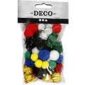 Creotime Pompons Basiskleuren 15-20mm 48st