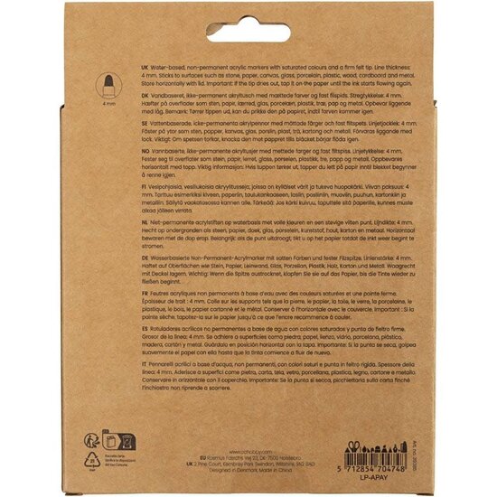 Creotime Creatieve Multi Markers/Stiften 12st