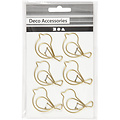 Creotime Metal Paperclips Bird Gold afm. 32x40mm 6 st