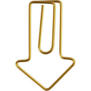 Metal Paperclips Arrow Gold afm. 40x25mm 6 st